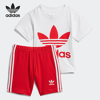 adidas 阿迪达斯 官网adidas 三叶草 SHORT TEE SET婴童装运动短袖套服FT8797 如图 86CM