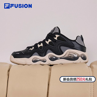 FILA 斐乐 FUSION斐乐官方潮牌男鞋VERTICAL复古篮球鞋运动鞋融裂鞋