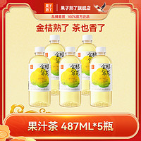 果子熟了 果汁茶梅子熟了乌龙茶金桔乌龙饮料487ml*5瓶