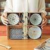 肆月日式碗盘餐具整套陶瓷碗筷碗碟套装餐具礼盒乔迁之喜搬家 和韵一人食-礼盒 6件套