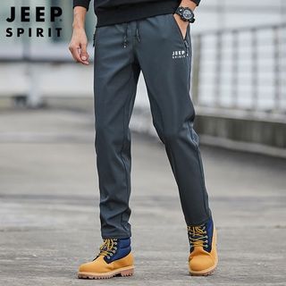 JEEP SPIRIT 吉普运动裤男春秋休闲裤宽松冲锋长裤户外长裤大码男裤 灰色 2XL  2XL-（140斤-160斤）