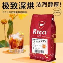 睿奇 馥缇欧精选拼配咖啡豆500g深度烘焙咖啡机手磨醇香黑咖啡