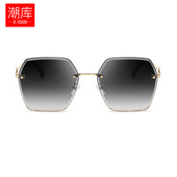 潮库 时尚大框渐变太阳镜墨镜