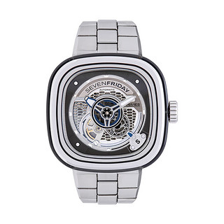 SEVENFRIDAY七个星期五 PS系列 镂空机械表方形 瑞士男士手表 PS1/01M