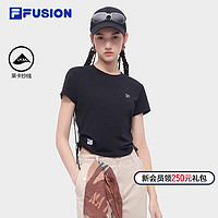 FILA 斐乐 FUSION斐乐潮牌短袖T恤女2024夏季新款上衣