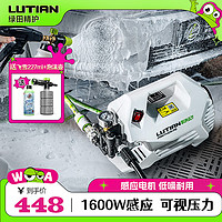 LUTIAN 绿田 家用220V洗车机雪豹P5感应电机1600W带压力表