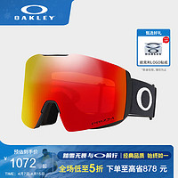 OAKLEY 欧克利 滑雪镜 谱锐智火焰红镜片双层防雾雪镜护目镜 0OO70990200