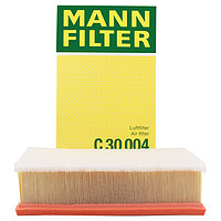 曼牌滤清器 曼牌(MANNFILTER)空气滤清器/空气滤芯/空滤C30004(迈腾(B8)/凌渡/途安L/蔚揽/途欢A3/速派)