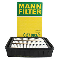 曼牌滤清器 曼牌（MANNFILTER）空气滤清器空气滤芯空气滤C27003/1欧蓝德/翼神/劲炫/4008/C4 2.0