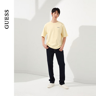 GUESS 盖尔斯 24年夏男女同款韩式简约青春纯棉短袖T恤-MO2K9438K YLW-黄色 M
