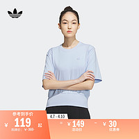 adidas 阿迪达斯 运动上衣圆领短袖T恤女装adidas阿迪达斯官方三叶草IP1755