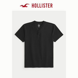 HOLLISTER24春夏凉感亨利式短袖T恤 男女装 KI324-4099 黑色 XL (180/116A)