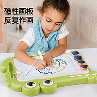 COOKSS 儿童画板家用幼儿磁性写字板一岁宝宝2涂鸦3磁力画画玩具画写板 小鳄鱼磁力画板-