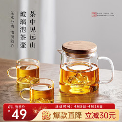 忆壶茶茶具_teahue 忆壶茶 yi hu tea)玻璃茶壶泡茶家用耐高温单壶