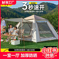 菲斯奈 帐篷户外野营过夜折叠便携式加厚防雨露营装备全套全自动室内野餐