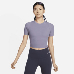 NIKE 耐克 Zenvy Dri-FIT 女子裸感亲肤速干罗纹短袖 FN7468-509