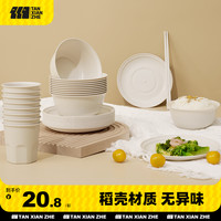 TANXIANZHE探险者户外露营餐具野餐碗筷套装便携装备用品一次性野炊全套套装
