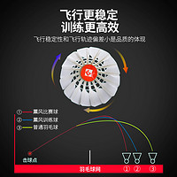 KUMPOO 薰风 羽毛球12只装稳定耐打王鹅毛红薰4号比赛羽球熏风GP30训练球