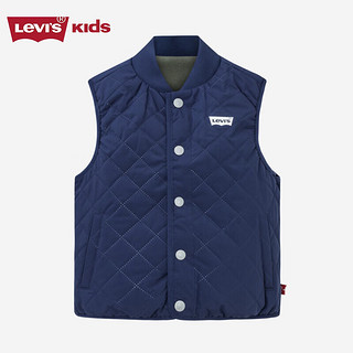 Levi's李维斯童装秋冬棉马甲外套男女童上衣保暖无袖外穿潮 深靛蓝 130/64(7)