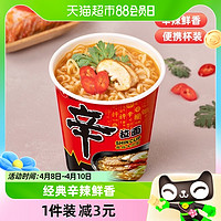 88VIP：NONGSHIM 农心 辛拉面香菇牛肉味杯面65g*1杯方便面食品泡面桶面夜宵面皮