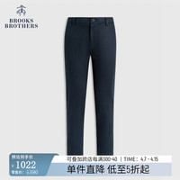 布克兄弟(BrooksBrothers)男士24春夏斜纹布修身长裤通勤休闲裤 4004-藏青色 31/32