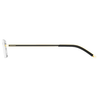 VOSS 芙丝 简约薄钢系列镜架近视眼镜男款生物钢无框眼镜框V432 01 金色+珠光灰