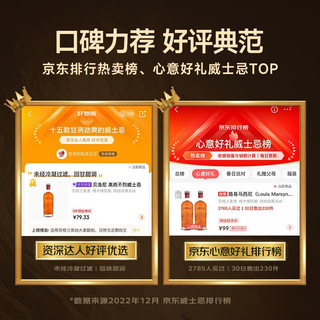 路易马西尼（Louis Marsyney）苏格兰威士忌贝洛尼·杰克威廉洋酒威士忌40°烈酒 单支750ml*2