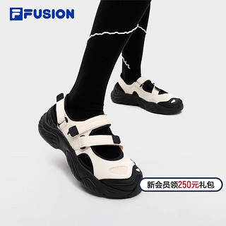 FILA 斐乐 FUSION斐乐官方玛丽珍凉鞋女鞋夏凉拖魔术贴海螺休闲鞋男鞋