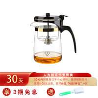 精至全玻璃内胆飘逸杯耐热加厚玻璃泡茶壶茶水分离一键过滤可拆洗茶具 鹰嘴650