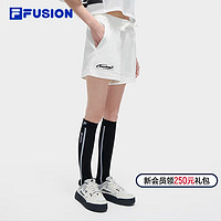 FILA 斐乐 FUSION斐乐潮牌针织短裤女2024夏季新款休闲时尚宽松女裤潮