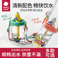 babycare 恐龙冷萃儿童水杯吸管杯宝宝直饮水壶500ml