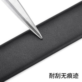 融柯保罗皮带不带头牛皮自动扣男士无头腰带商务休闲真软皮带条 黑色单带身【耐磨不掉皮】 120cm /其他尺寸可备注