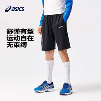 asics亚瑟士童装24年夏季男女儿童吸湿速干舒适凉感运动短袖T恤 黑色-短裤 130cm