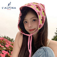 L＇ALPINA 阿尔皮纳袋鼠 LALPINA法式头巾春夏女ins风针织钩花三角巾头饰甜美可爱包头发带