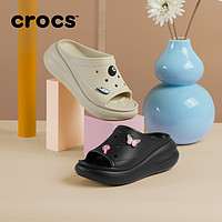 crocs 卡骆驰 经典泡芙凉拖女鞋凉鞋户外休闲坡跟厚底鞋|208731