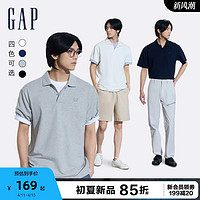 Gap 盖璞 男女装2024夏季新款短袖T恤宽松百搭多色polo衫情侣装460848