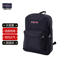 JANSPORT 杰斯伯 双肩包男背书包女休闲学生校园电脑包 4QUE008 爵士黑