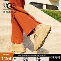 UGG 春季男女同款舒适纯色系带圆头厚底老爹鞋时尚休闲鞋 1136845