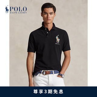 RALPH LAUREN Polo Ralph Lauren 拉夫劳伦 男装 24春定制修身版Big Pony Polo衫RL17872 001-Polo黑 L