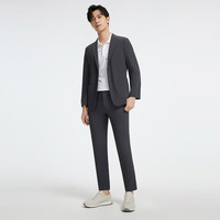 九牧王男装西装2024春季挺括有型外套M JX5D10211+灰色+修身版 170/92A(48)