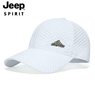 吉普（JEEP）帽子男士棒球帽夏季网眼秀气鸭舌帽休闲百搭男女士太阳帽A0756 黑色