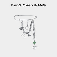 FenG CHen WANG 凤凰系列中性款金属标志设计感LOGO配饰胸针