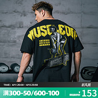 Muscle Dog 肌肉狗 潮牌性感印花运动T恤男夏季新款宽松透气休闲训练健身短袖