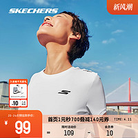 SKECHERS 斯凯奇 运动T恤吸湿凉感速干2024年夏季新款男女同款圆领短袖上衣