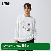 Semir 森马 卫衣男宽松潮酷时尚卡通春季休闲运动风韩版落肩圆领舒适上衣