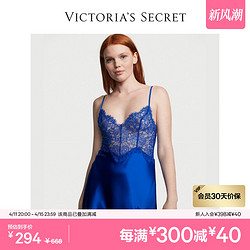 VICTORIA'S SECRET 维多利亚的秘密 5折起|维密 花漾蕾丝缎面拼接无衬垫吊带性感睡衣睡裙女