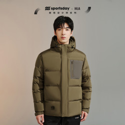 sportsday海澜之家轻薄羽绒服男23连帽石墨烯运动外套男冬季