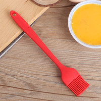 文刀刘居家硅胶油刷烧烤刷子耐高温不掉毛厨房烘焙工具儿童蛋糕抹油毛刷食品刷一体式调料刷 硅胶油刷--红色