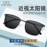 JingPro 镜邦 1.60MR-8近视太阳镜（含散光）+时尚GM大框多款可选