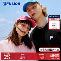 FILA 斐乐 FUSION斐乐潮牌情侣运动T恤2024年新夏宽松多彩纯棉上衣男女